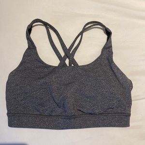 Lululemon sports bra - size 6 - gray - double cross straps